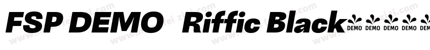 FSP DEMO   Riffic Black字体转换